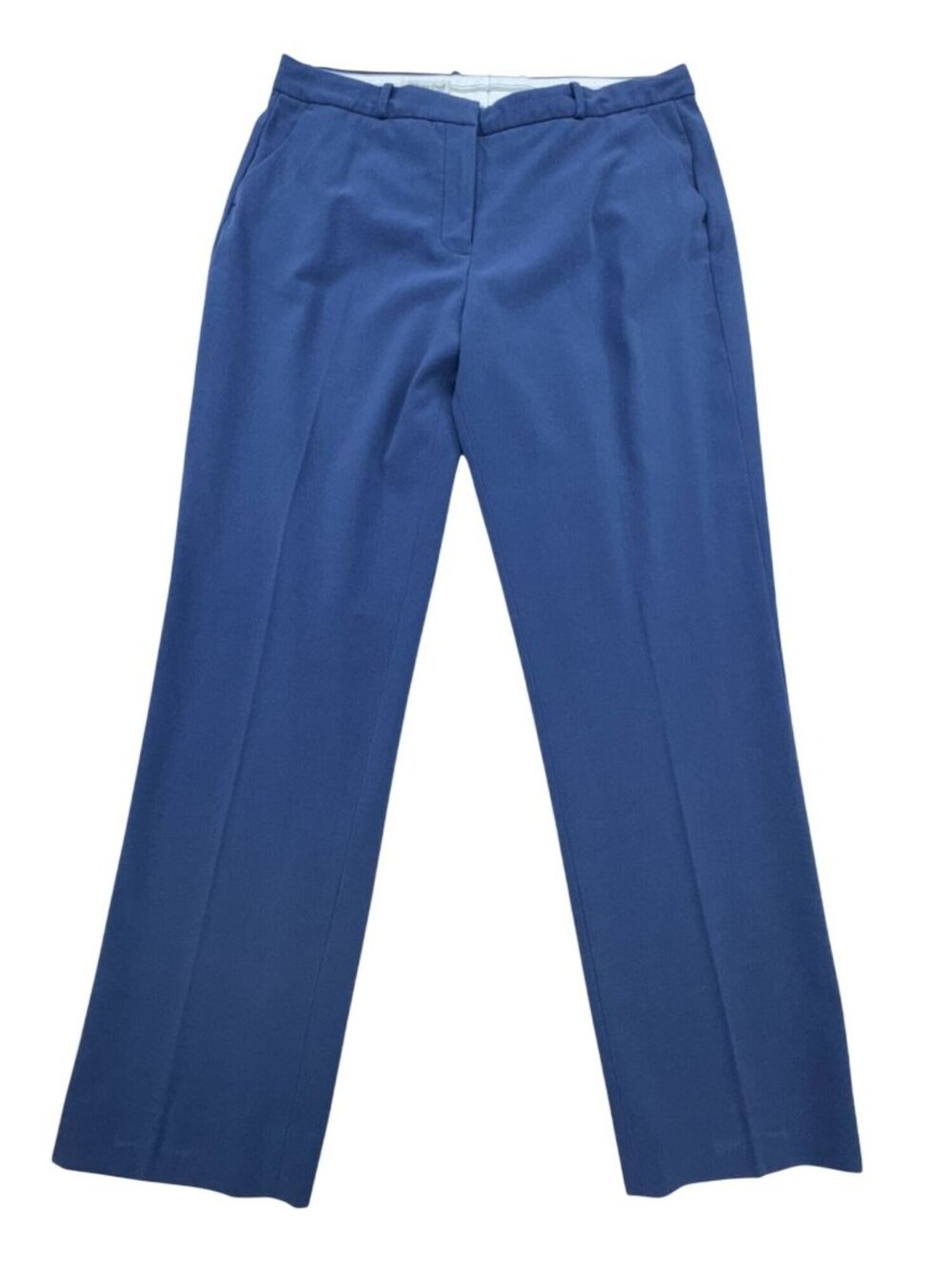 Coldwater Creek Straight Leg Relaxed Dress Pants Womens 16 Blue Chino Flat Front